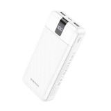 Nešiojamas įkroviklis - akumuliatorius 20000mAh USB + USB C + microUSB + lightning 20W greito krovimo (QC3.0) baltas (white) Hoco BJ20A